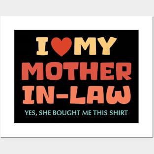 I love my mother-in-law for son-in-law Gift For Women Mother day Posters and Art